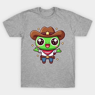 Kawaii Cowboy Frog Funny Country Toad Lover T-Shirt